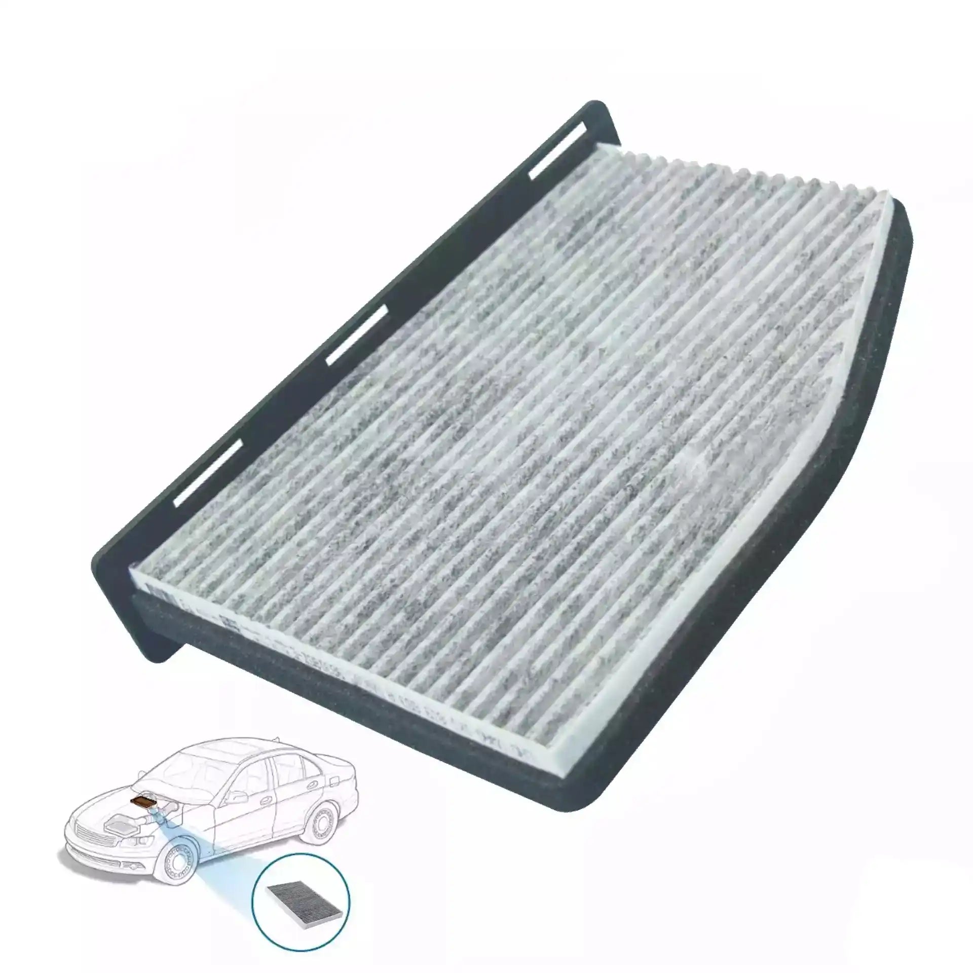 Partsklik Car Cabin Air Filter With Activated Carbon for Audi Q3 Crossover SUV (2012-2017)