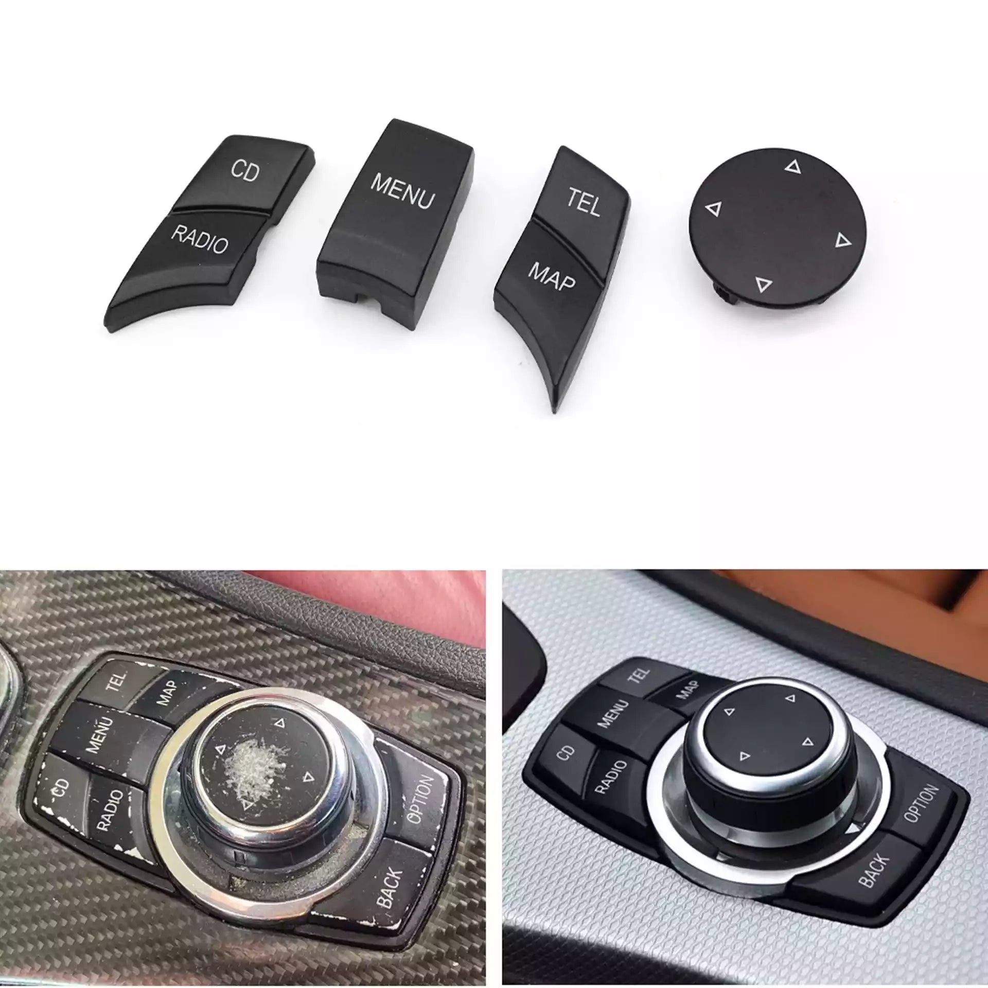 Buy BMW 5 Series Sedan (2004-2010) Black CIC Multimedia Buttons Model A (E60)