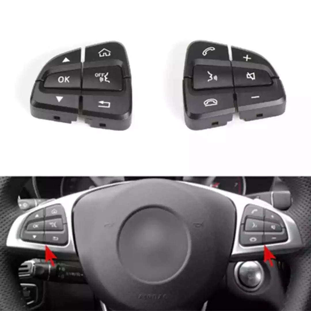 Buy Black Steering Wheel Buttons Set For Mercedes Benz C Class W205 Sedan (2015-2021)