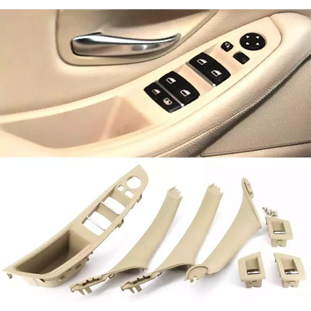 Buy BMW 5 Series Sedan (2010-2016) Beige Inner Door Pull Handle Cover with Aremrest and Window Switch Panel Set (F10)