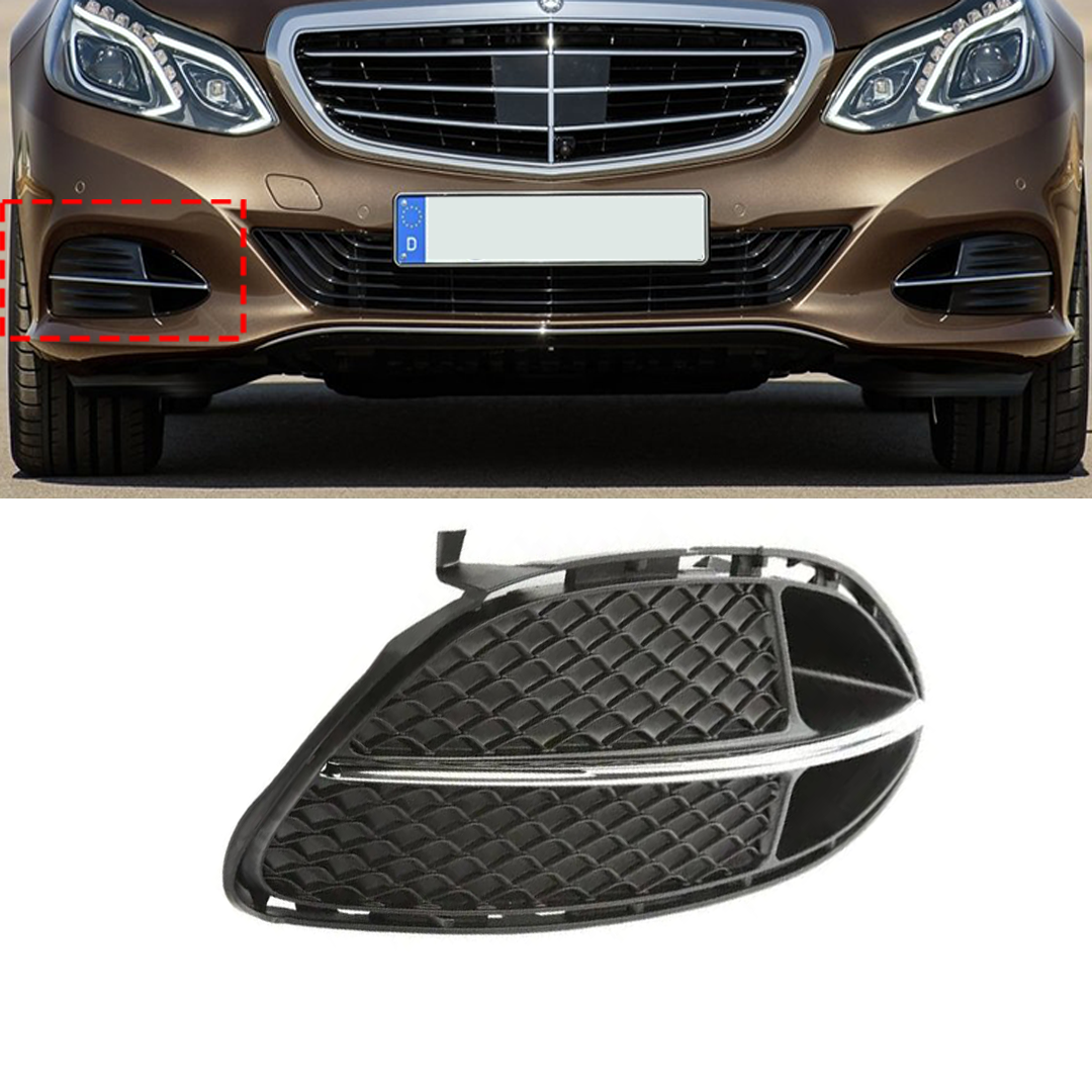 Buy Front Right Fog Lamp Cover Perfect Fit for Mercedes Benz E Class W212 Sedan (2013-2016) without hole (with touch of chrome)