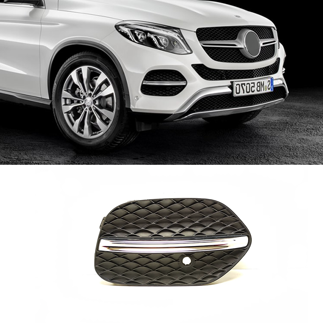 Buy Front Right Fog Lamp Cover Perfect Fit for Mercedes Benz GLE Class C292 Coupe (2015-2019) without hole (with touch of chrome)