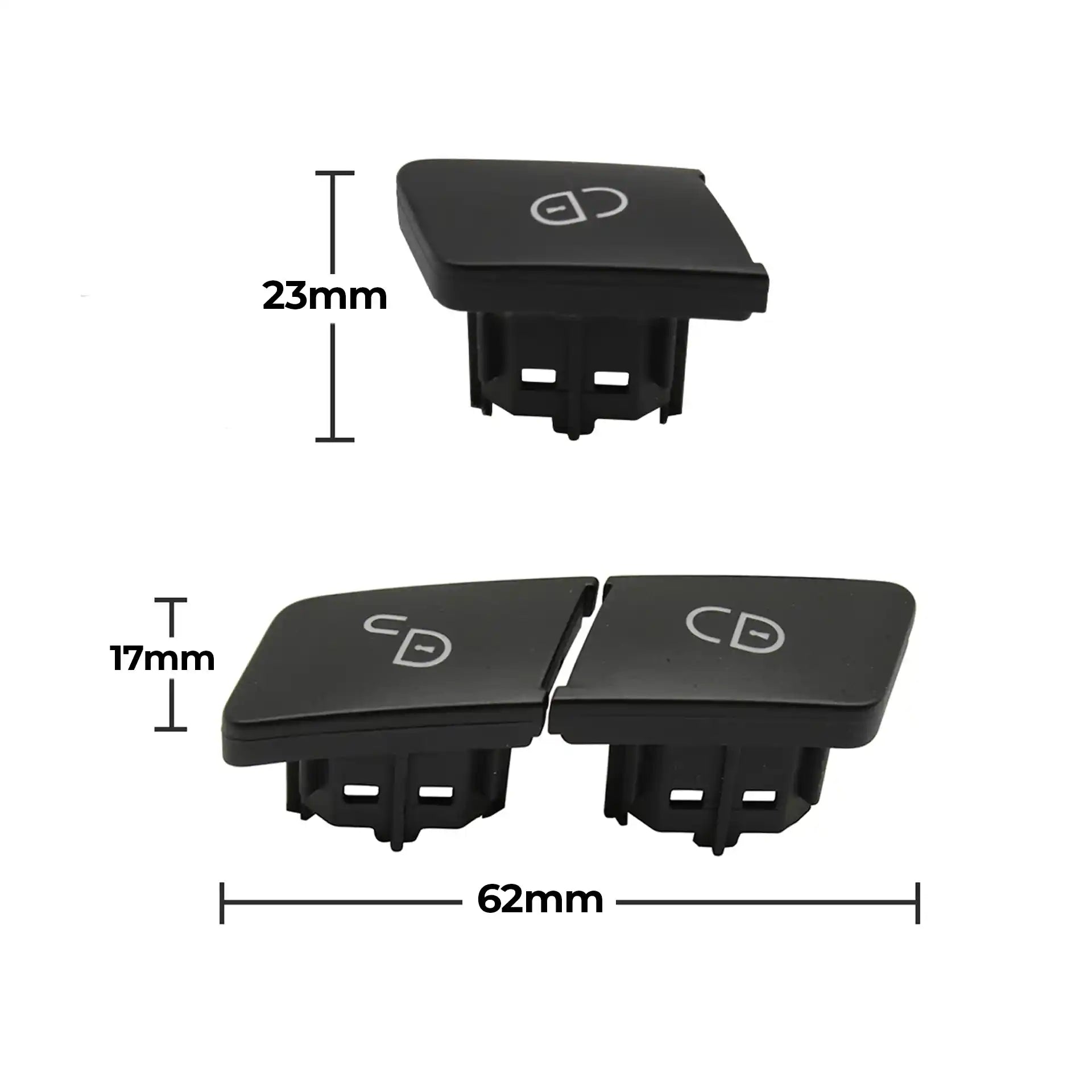 Mercedes Benz C-Class Sedan (2008-2014) Black Left-Right Inner Door Lock Switch Buttons (W204)