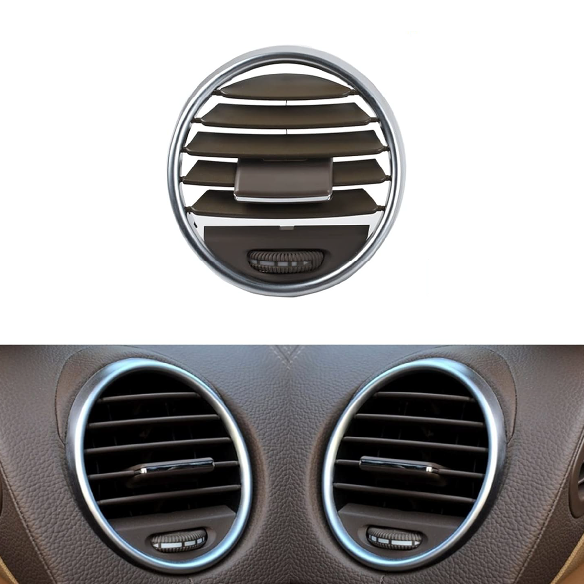 Buy Mercedes Benz ML-Class SUV (2005-2011) Brown Chrome Front Left-Right AC Vent Grille W164