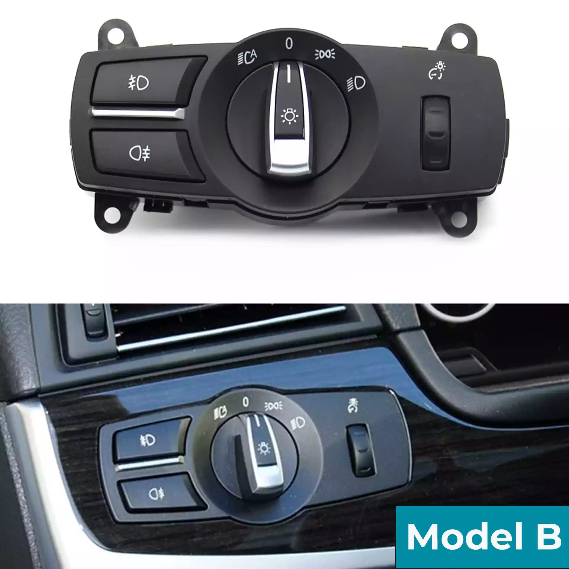 Buy bmw 5 series sedan f10 headlight switch assembly-model b (2010-2016) black spare parts