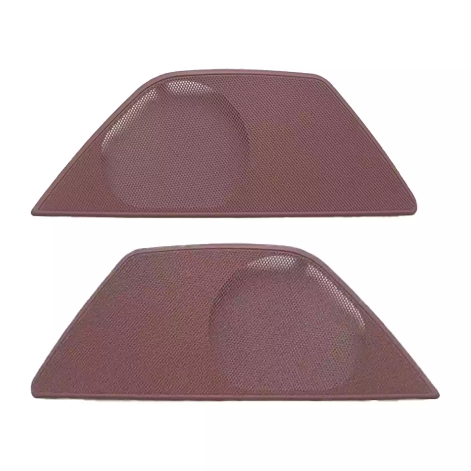 BMW 5 Series F10 Sedan (2010-2016) Red Brown Inner Door Loudspeaker Cover Set (2pcs Set)